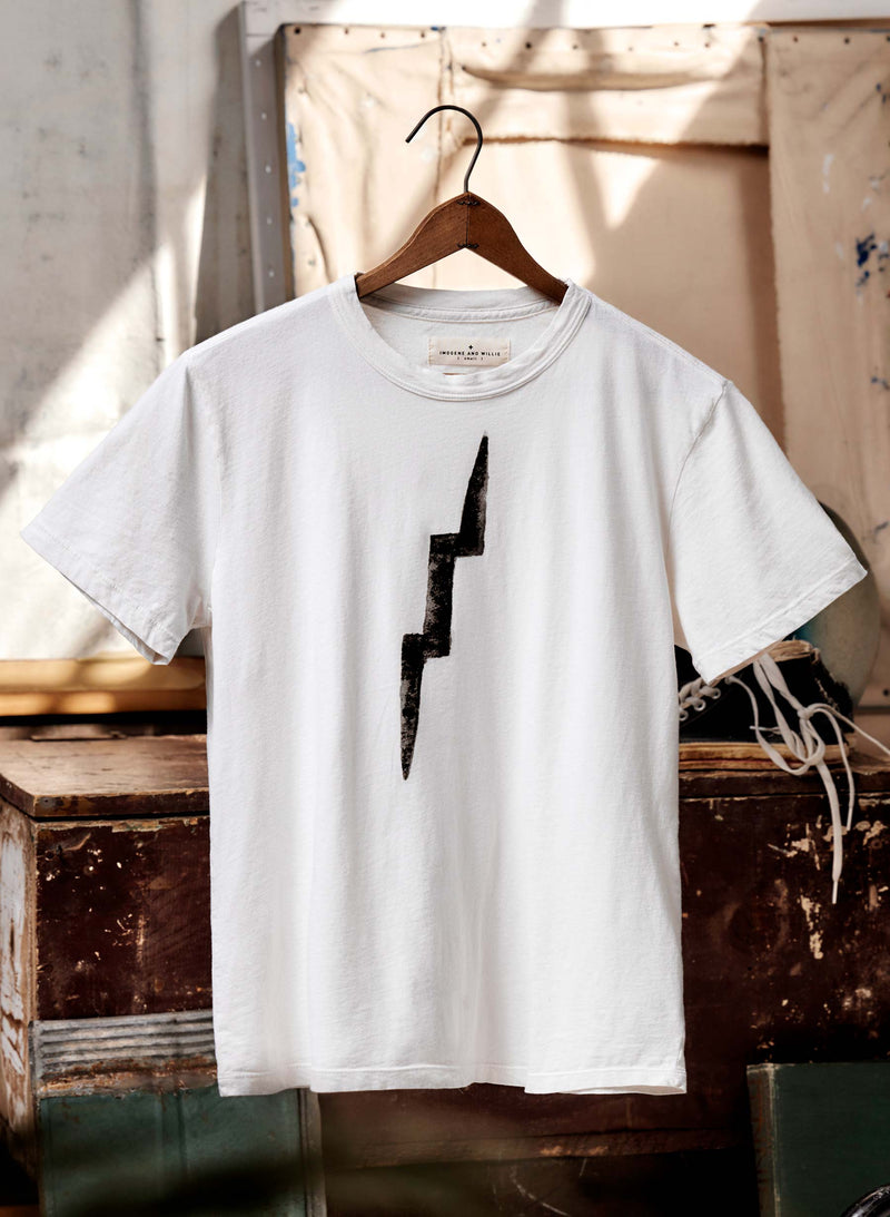 the "bolt" tee in vintage white