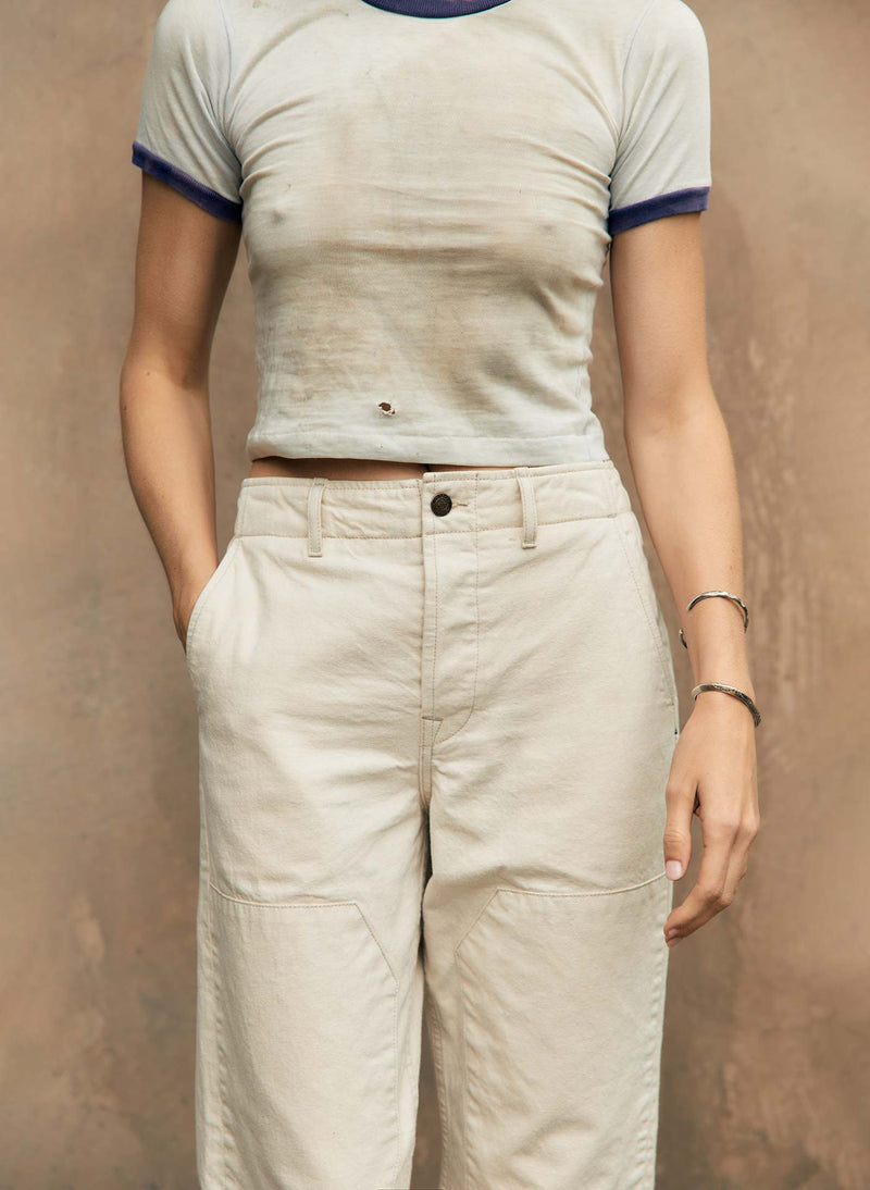 clarke selvage workpant in natural