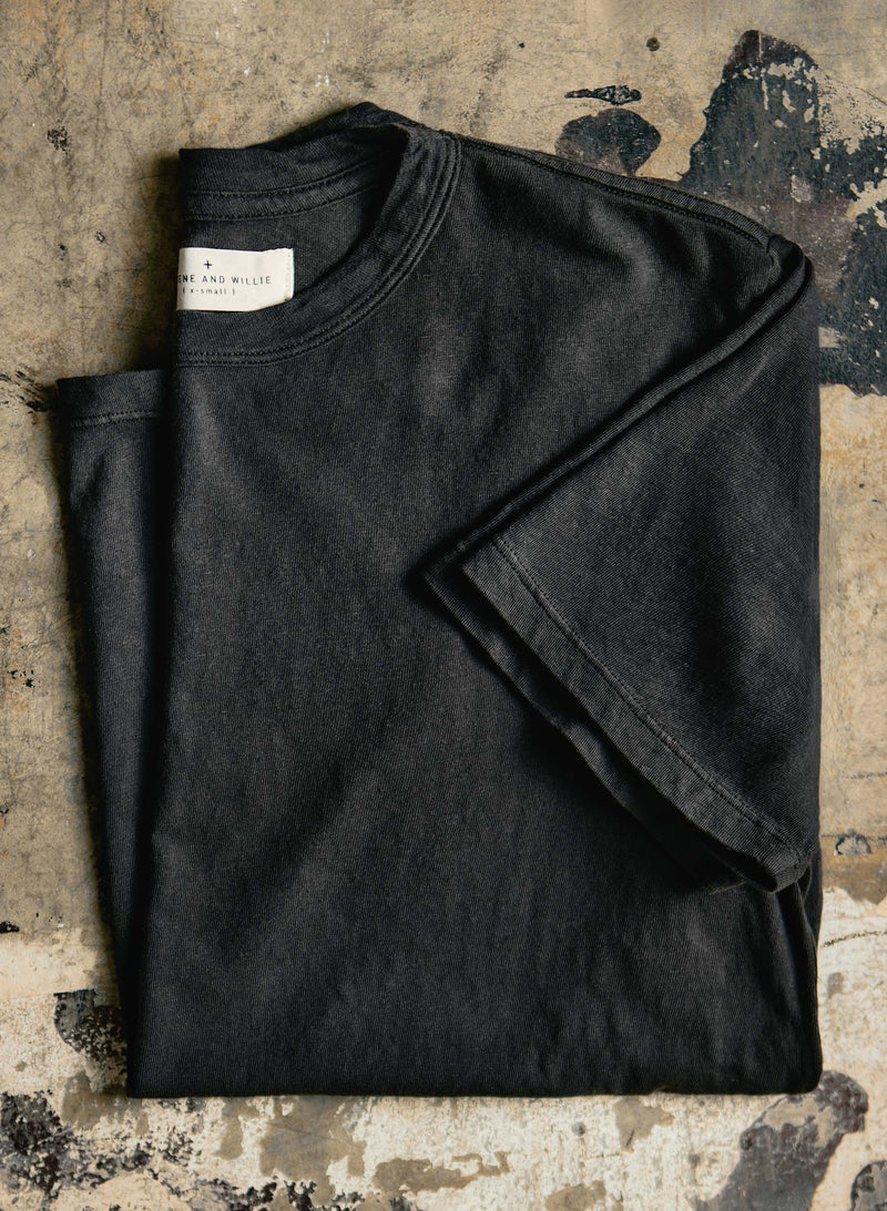 classic knit faded black crew