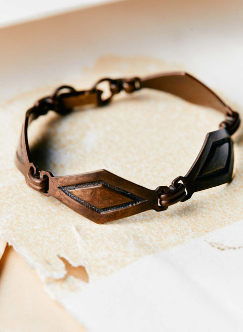 vintage trading post-era copper link bracelet