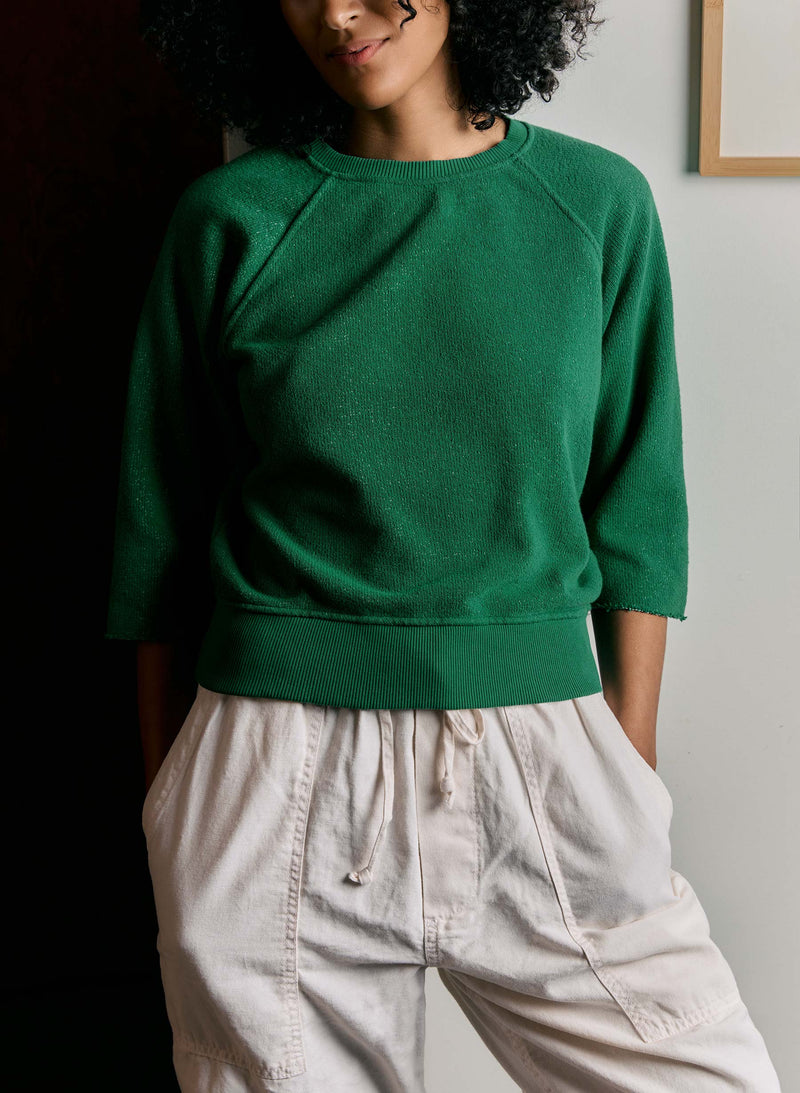 the cut sleeve sweatshirt in fern