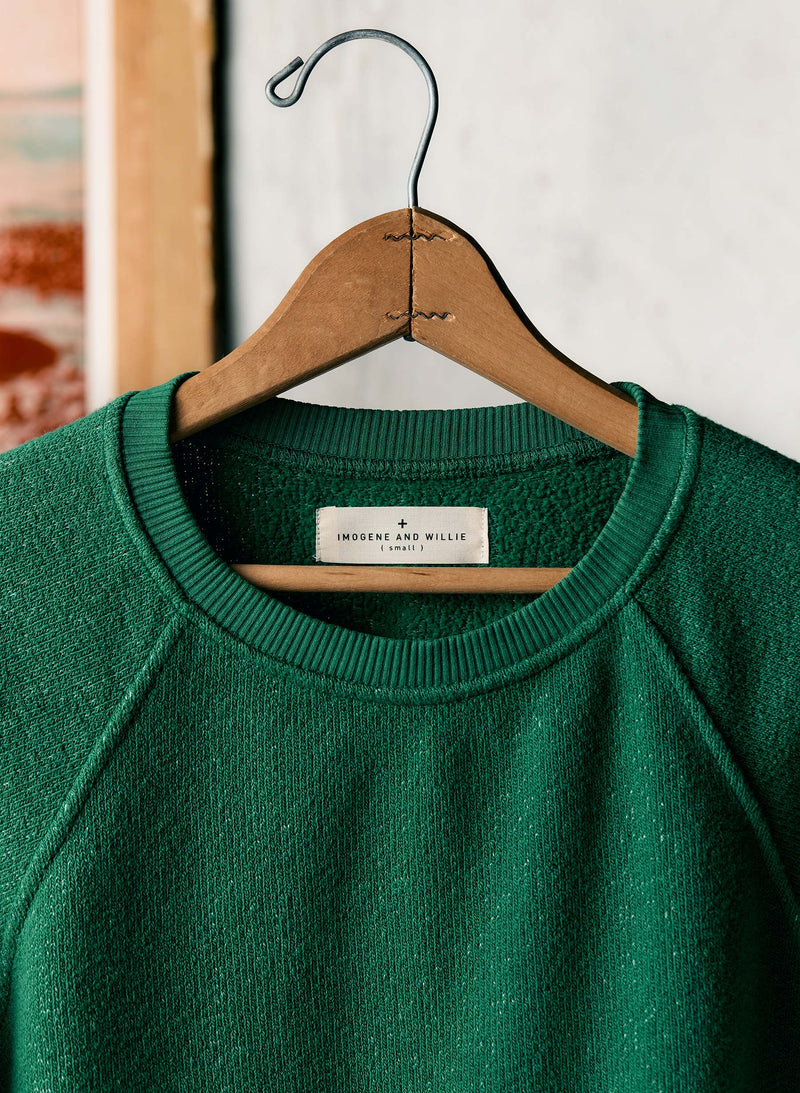 the cut sleeve sweatshirt in fern