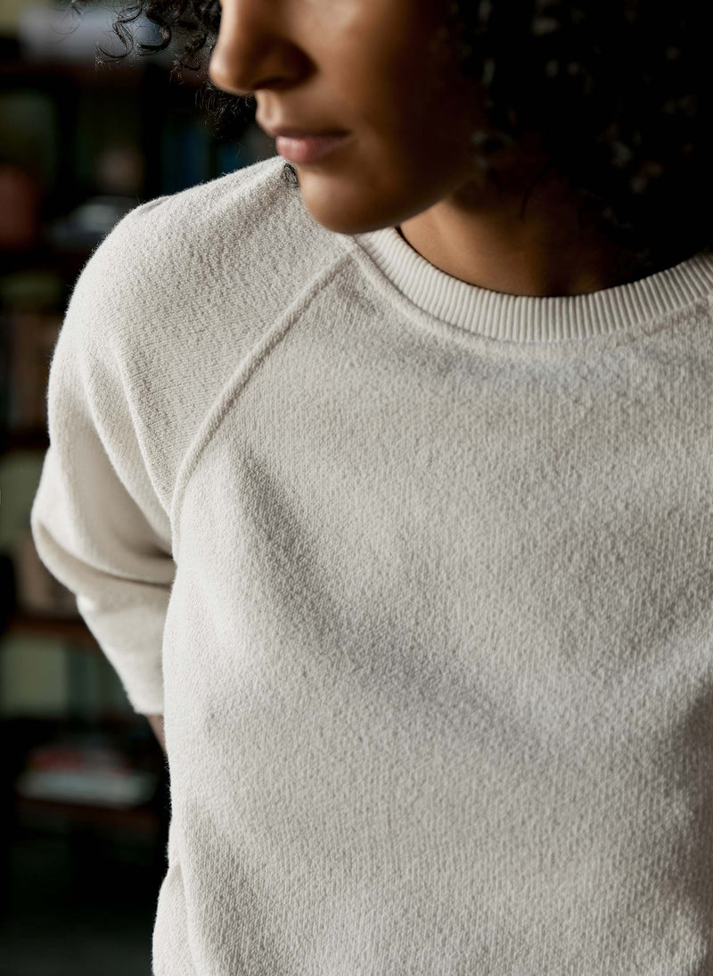 the cut sleeve sweatshirt in natural