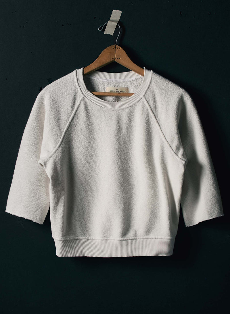 the cut sleeve sweatshirt in natural