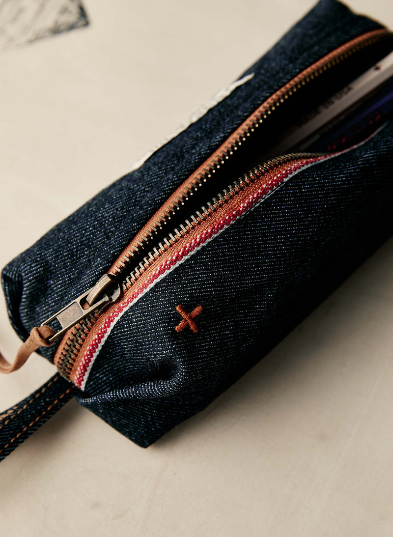 the i+w selvage pencil bag