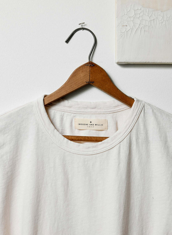 the drop tee in vintage white