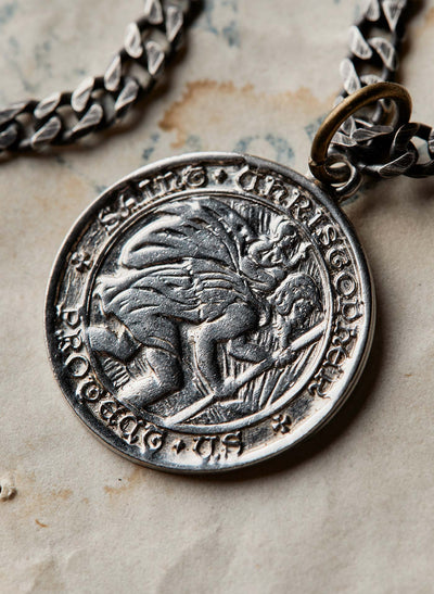 vintage "st. christopher" medal pendant