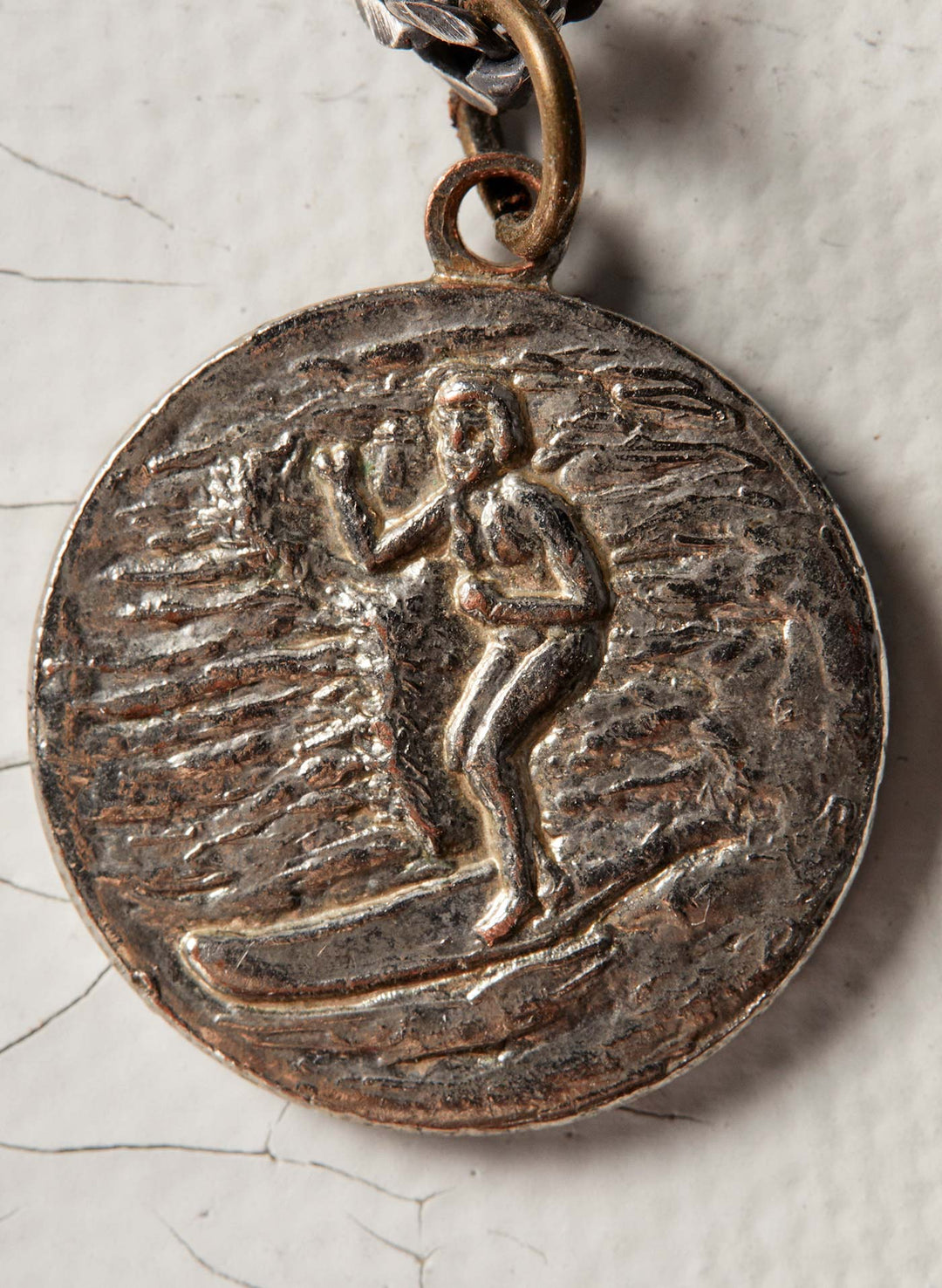 a close up of a medal