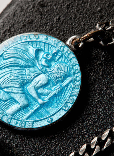 vintage "st. christopher" medal pendant