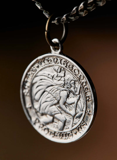 vintage "st. christopher" medal pendant