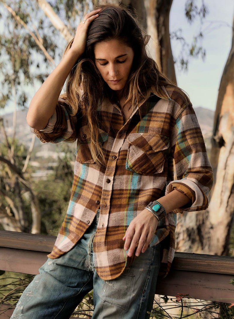 ellie plaid in sandia - Model