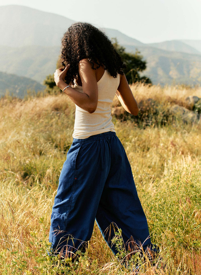 the flight pant in sashiko indigo