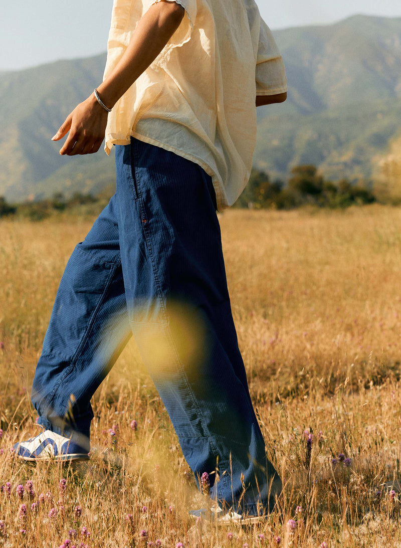 the flight pant in sashiko indigo