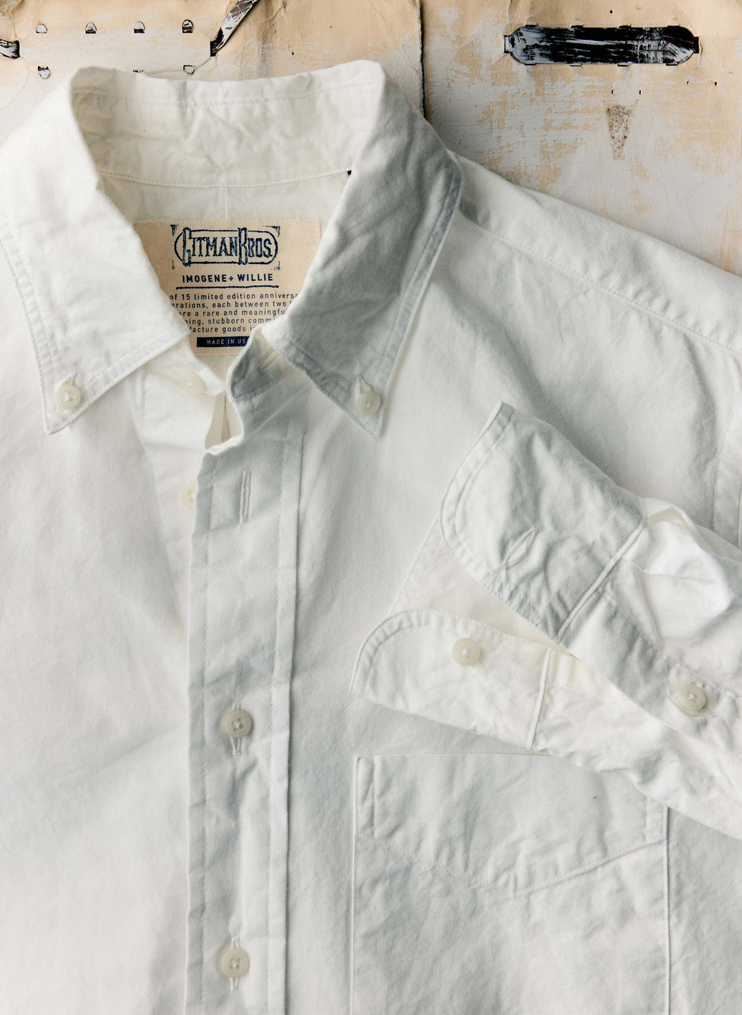 a white shirt with buttons