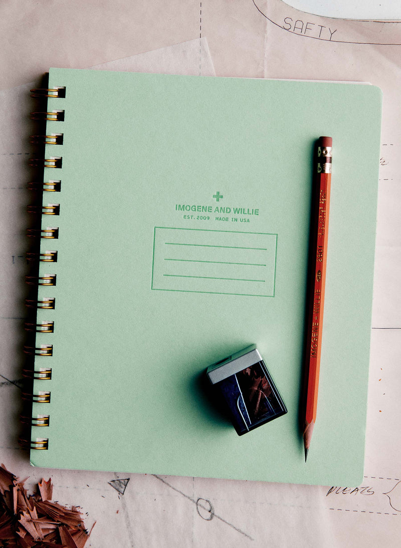 i+w x shorthand press notebook in green