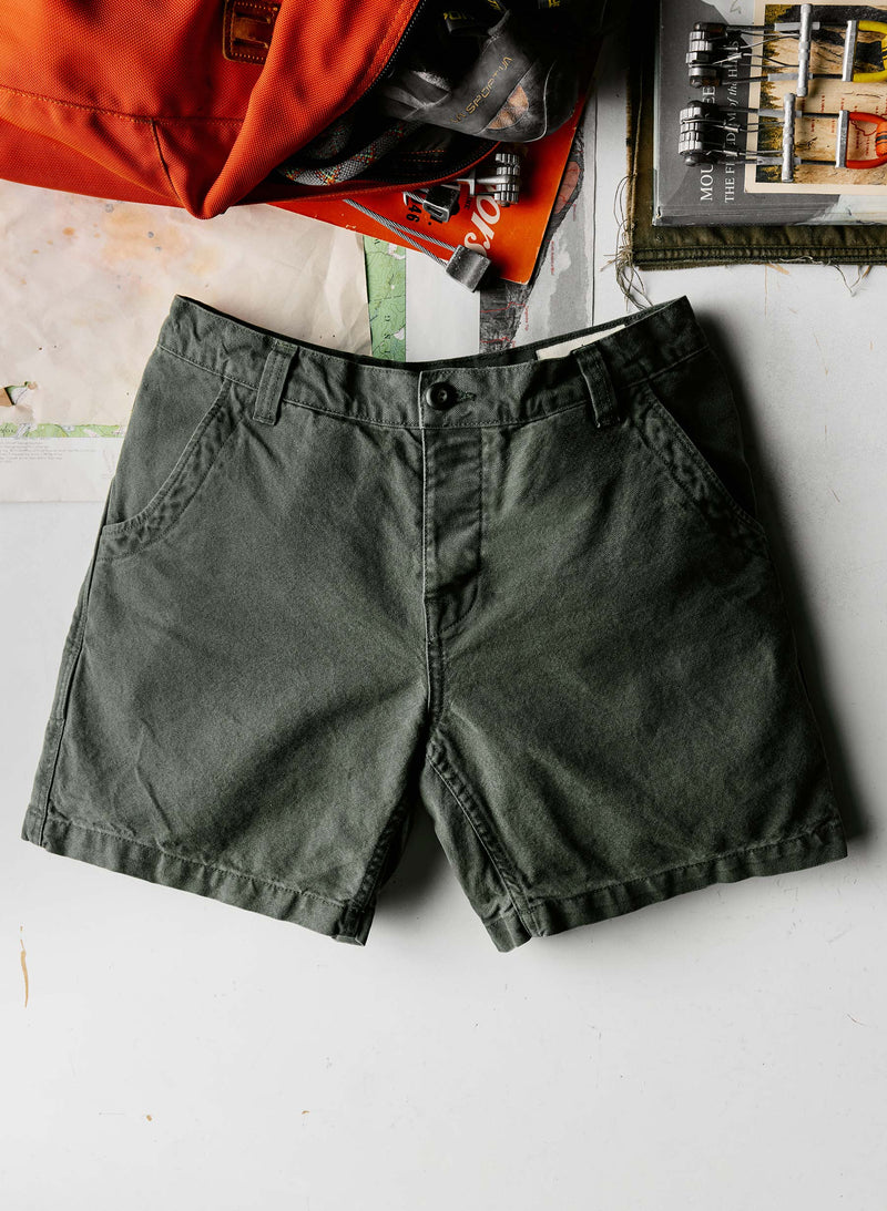 the mountain short in slate green