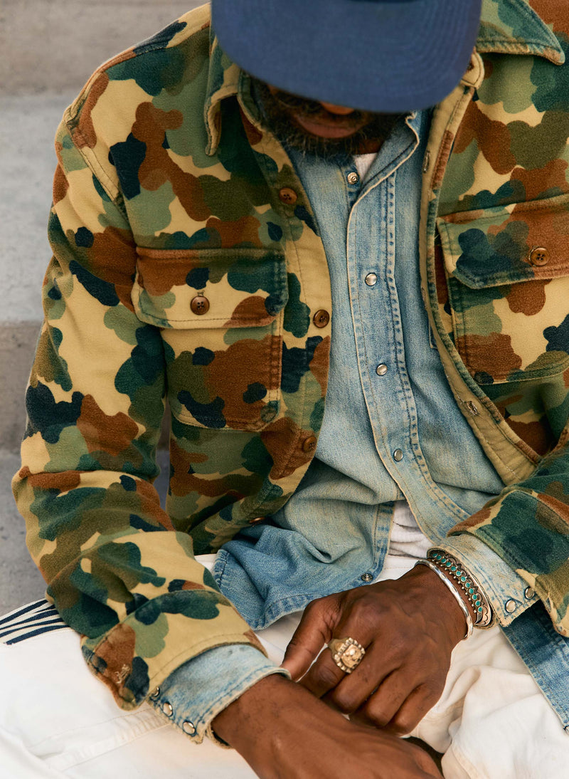 the griffin workshirt in painted camo - Model