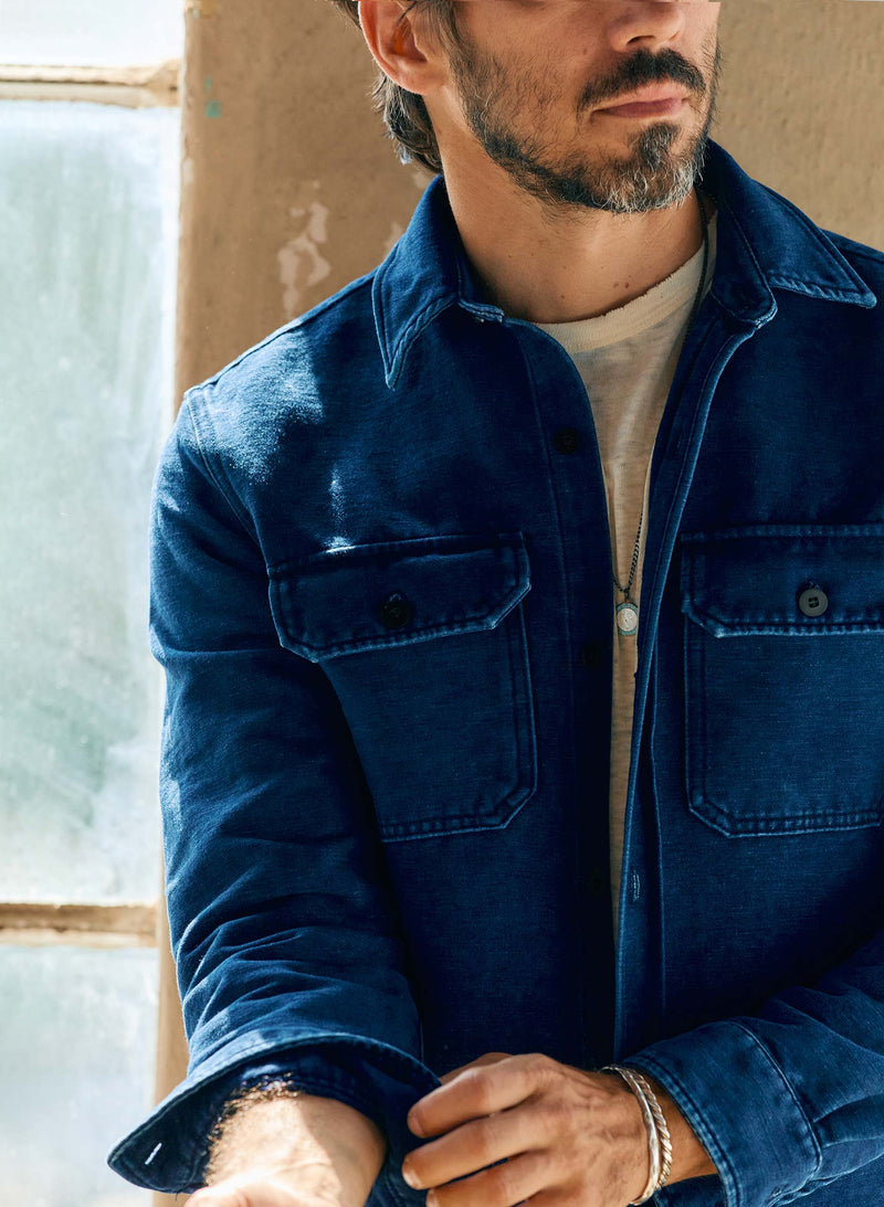 the griffin workshirt in indigo