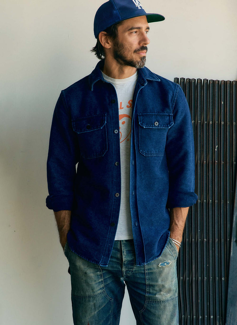 the griffin workshirt in indigo