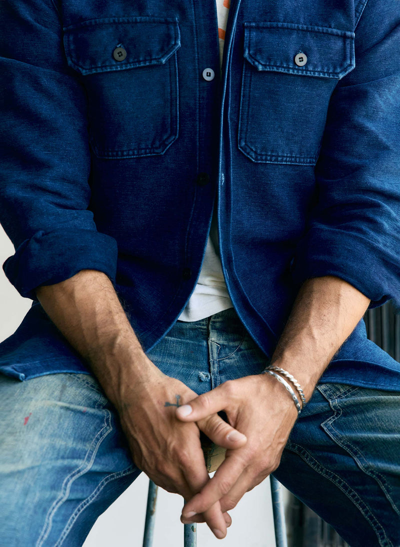 the griffin workshirt in indigo