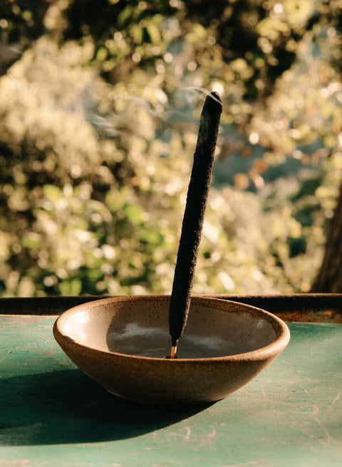 hand-thrown incense holder