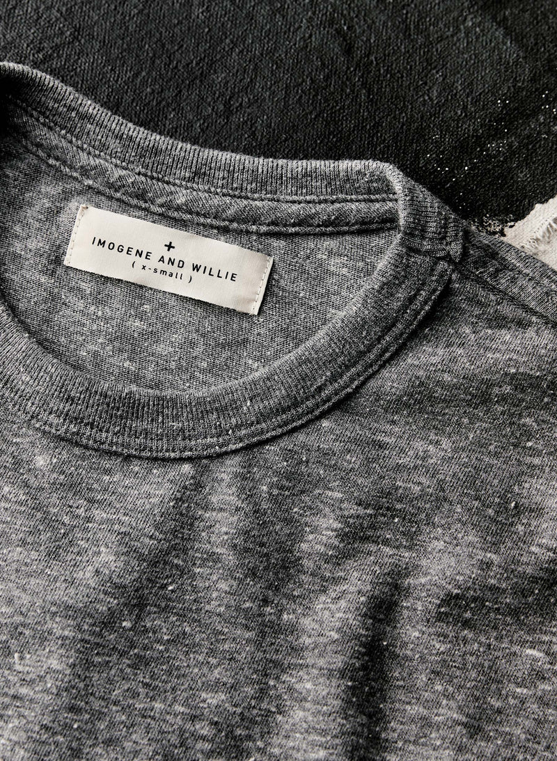 classic knit heather grey crew