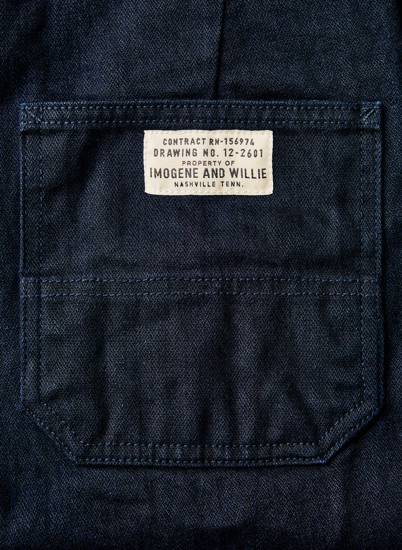 hencye workpant in black indigo