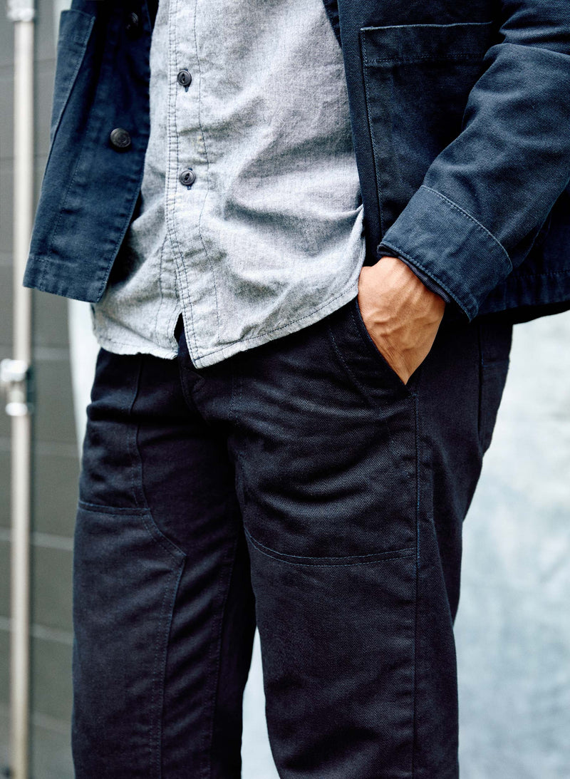 hencye workpant in black indigo