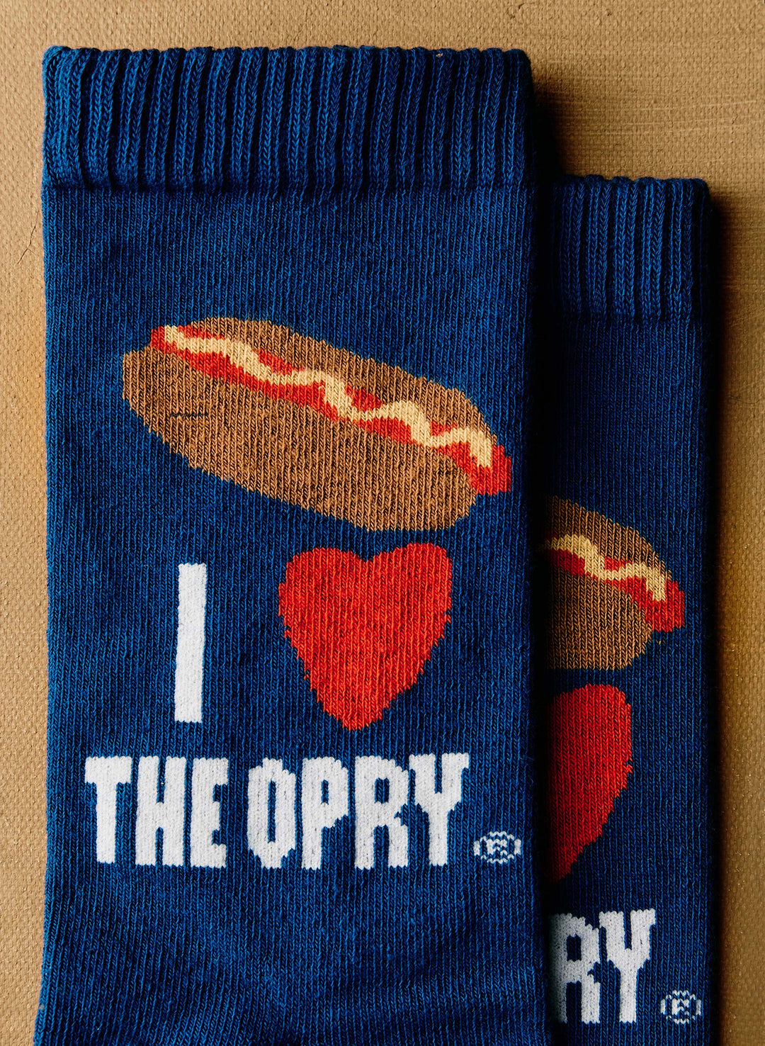 the i+w x opry "hot dog" sock