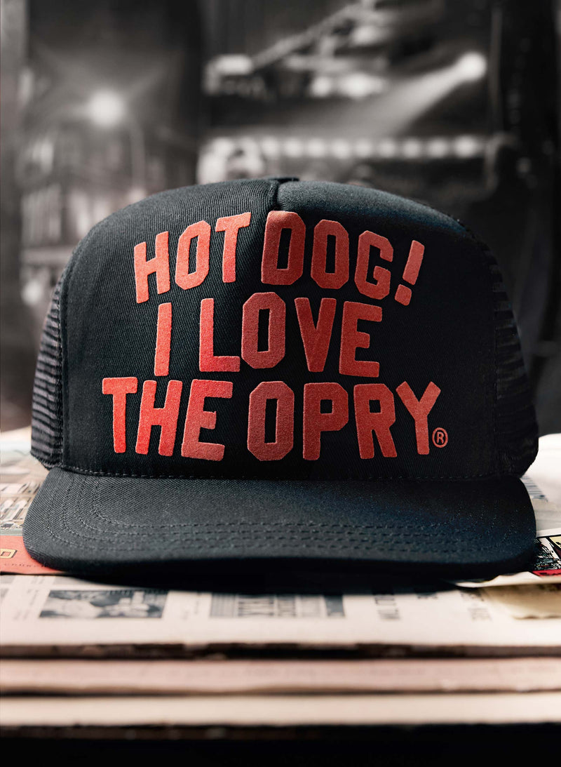 the i+w x opry "hot dog" trucker