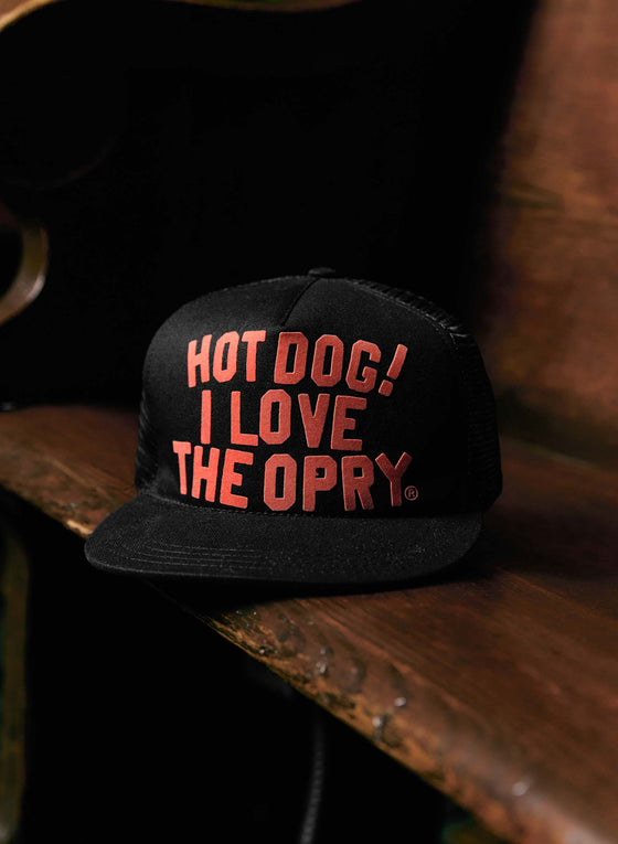 the i+w x opry "hot dog" trucker