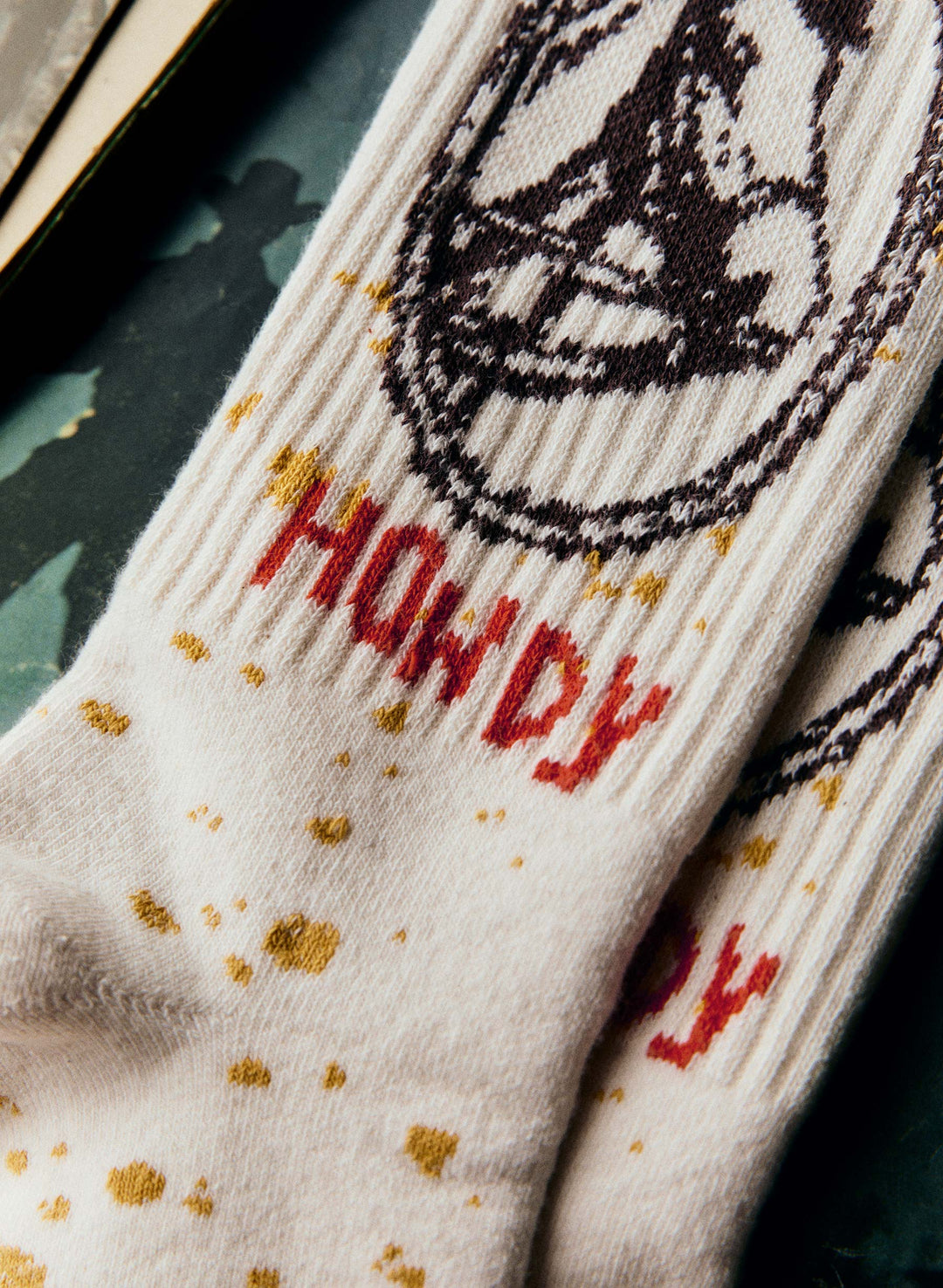 the "howdy" sock