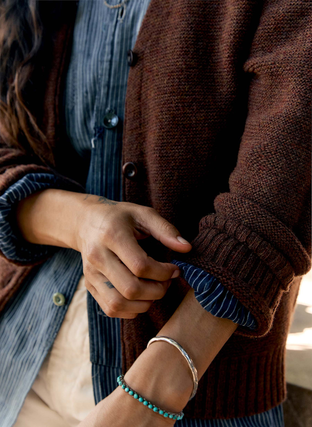 a close up of a woman's hand