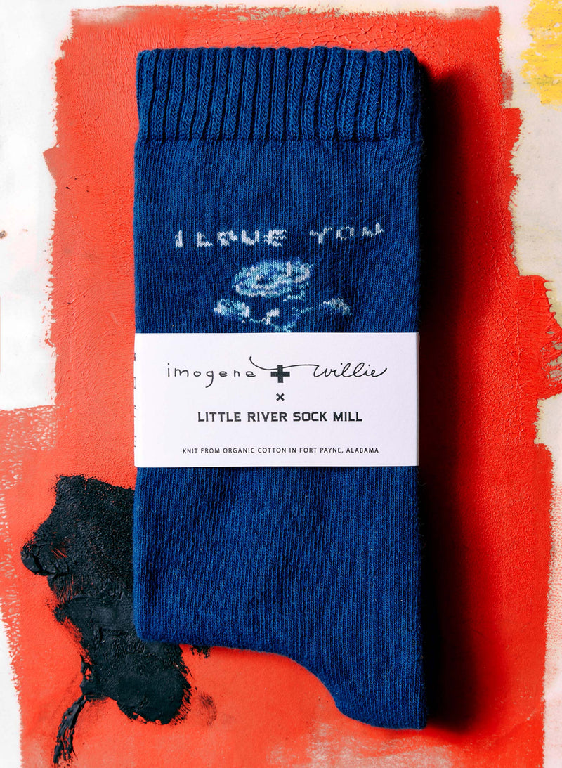 the "i love you" sock - Model