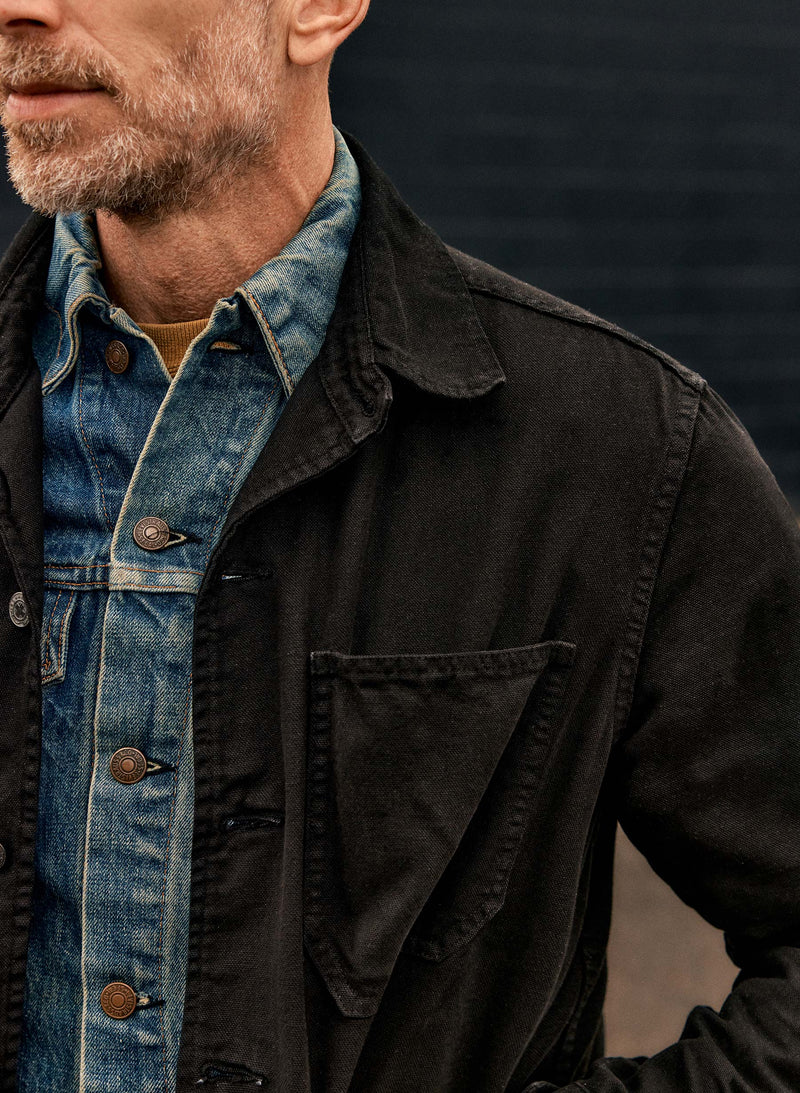 jack jacket in overdyed slate