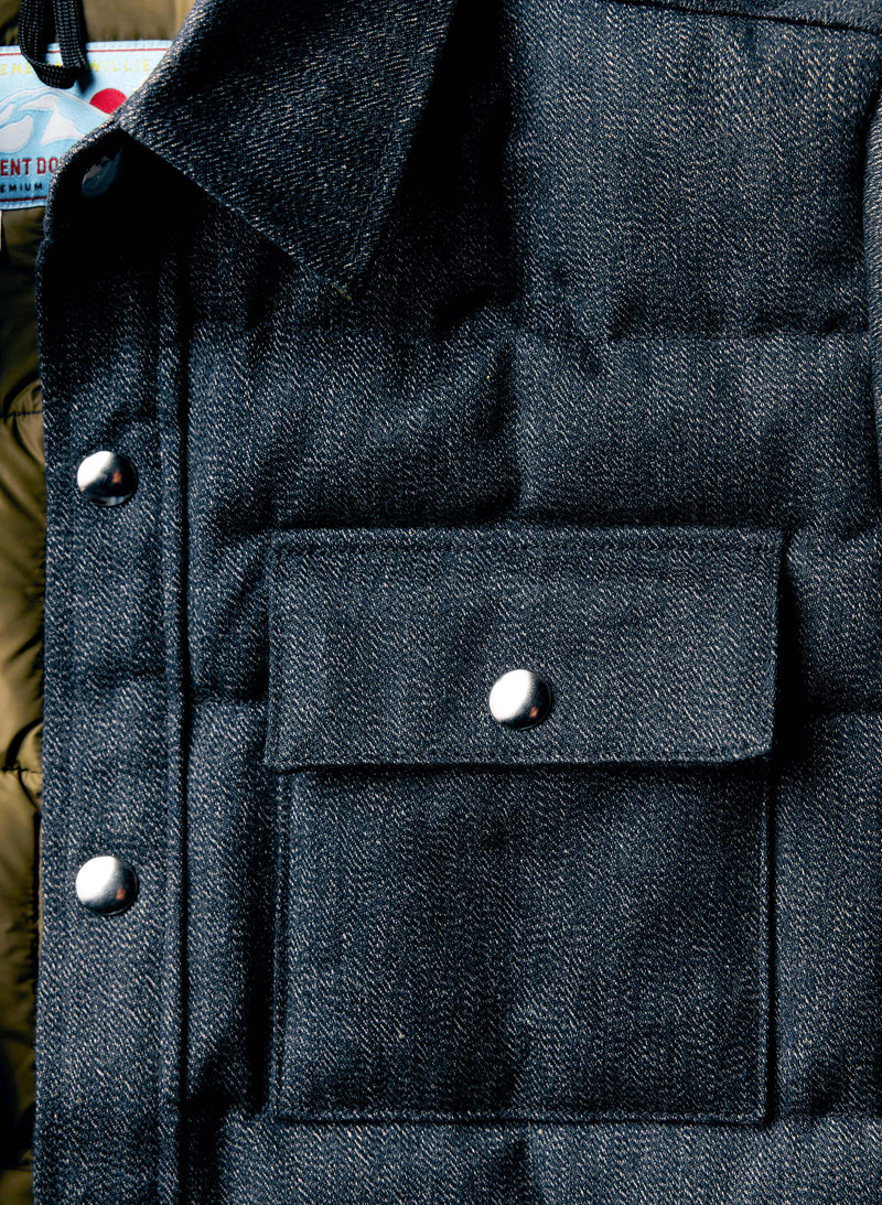 i+w x crescent down works quilted jaspe jacket