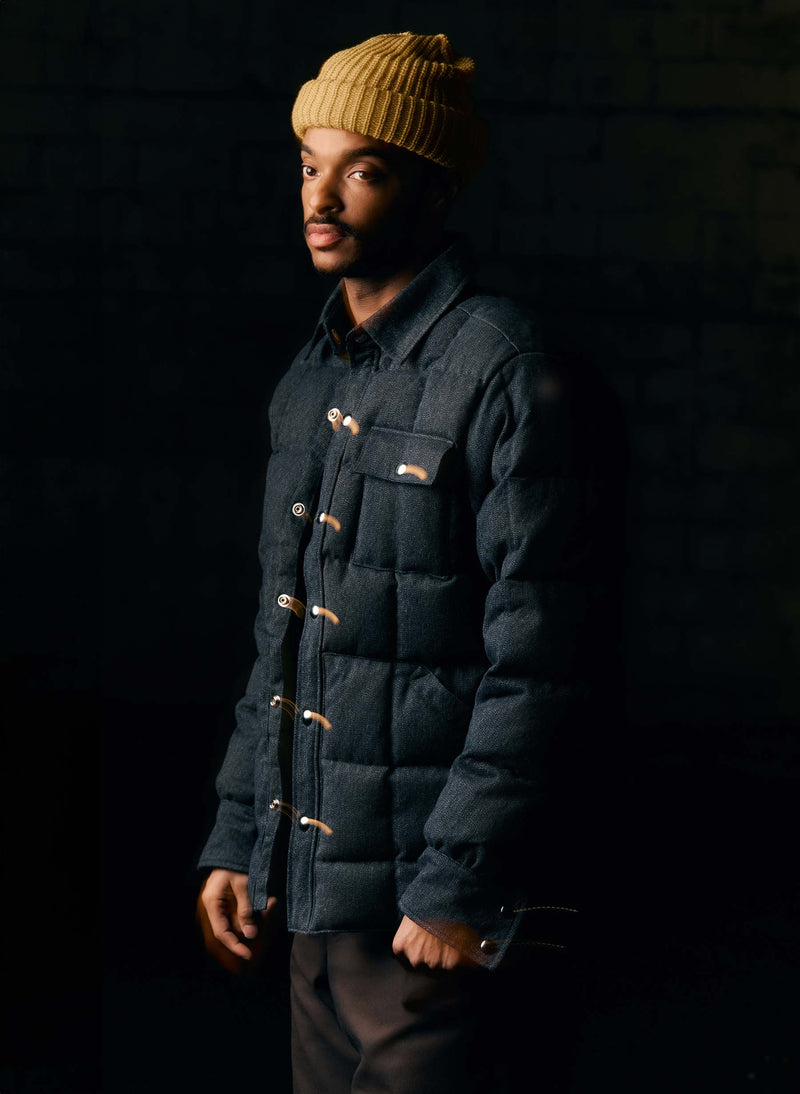 i+w x crescent down works quilted jaspe jacket