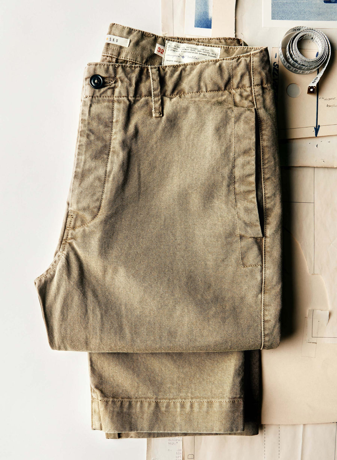 a pair of pants on a white surface