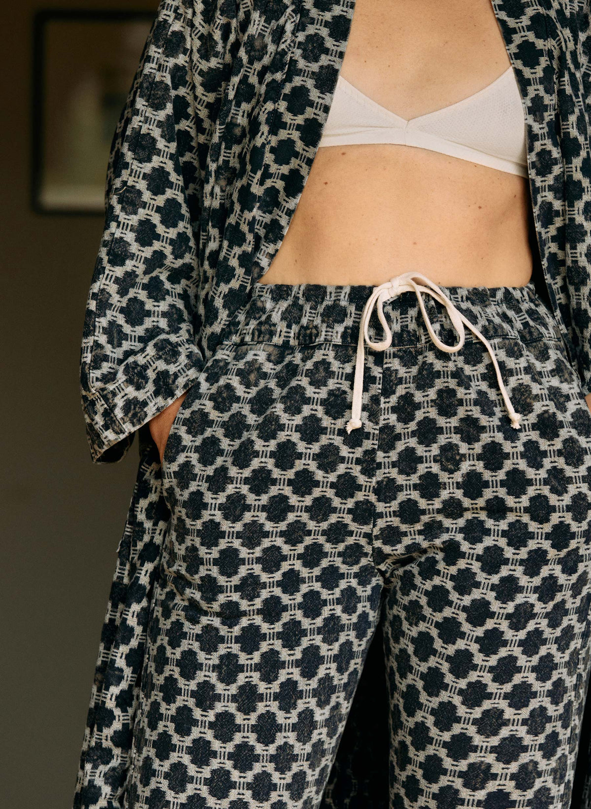 the ojai robe in indigo kiji