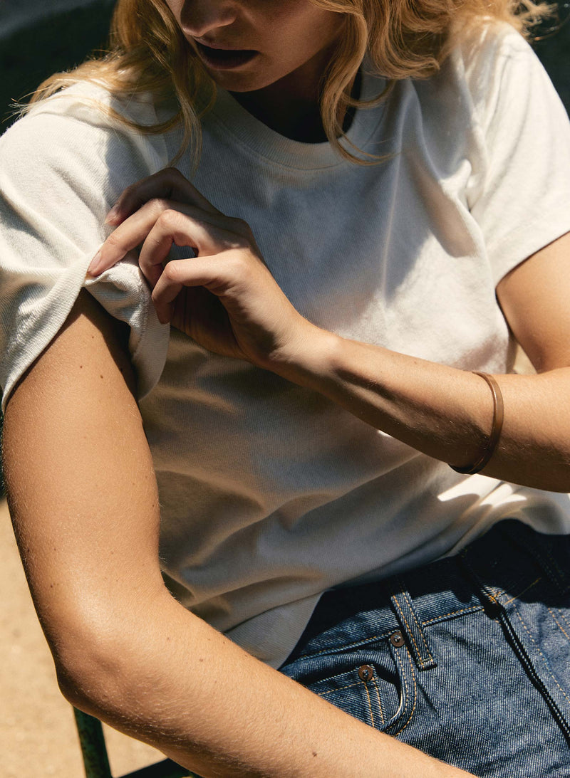 the novel knit tee in white