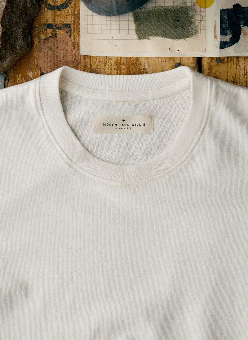 the novel knit tee in white - Model