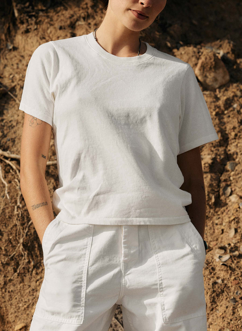 the novel knit tee in white