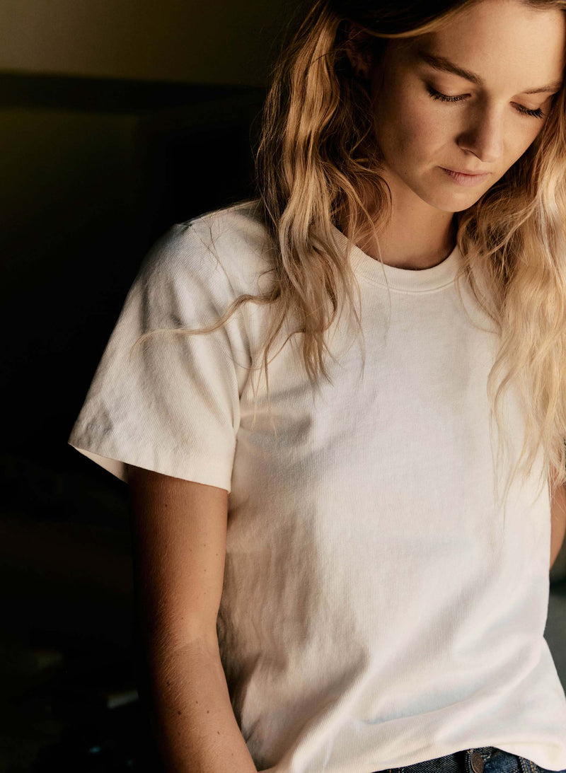 the novel knit tee in white