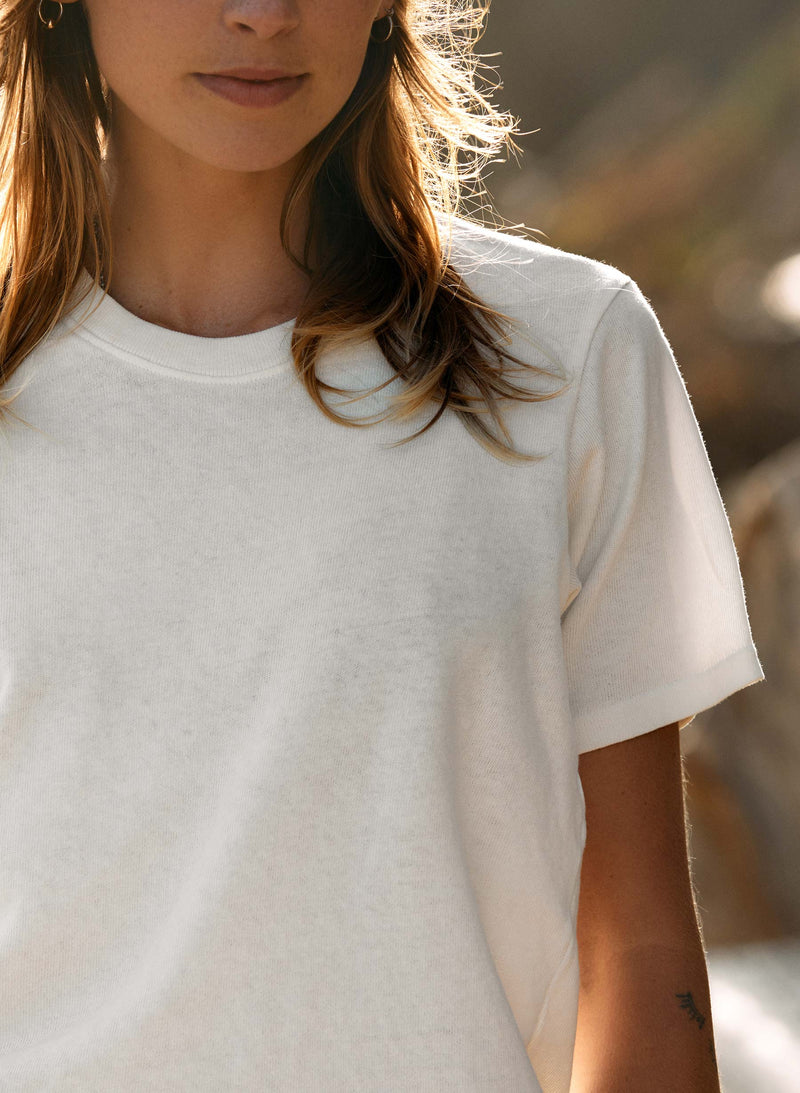 the novel knit tee in white