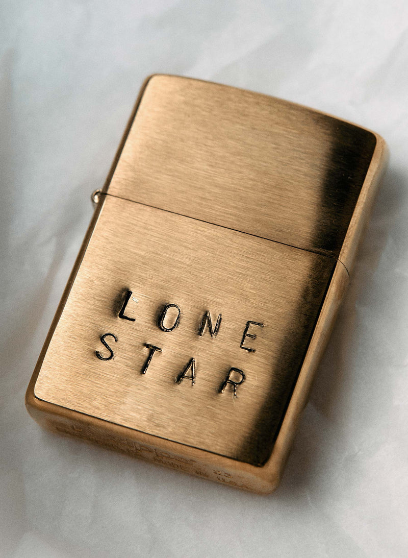 hand stamped "lonestar" zippo - Model