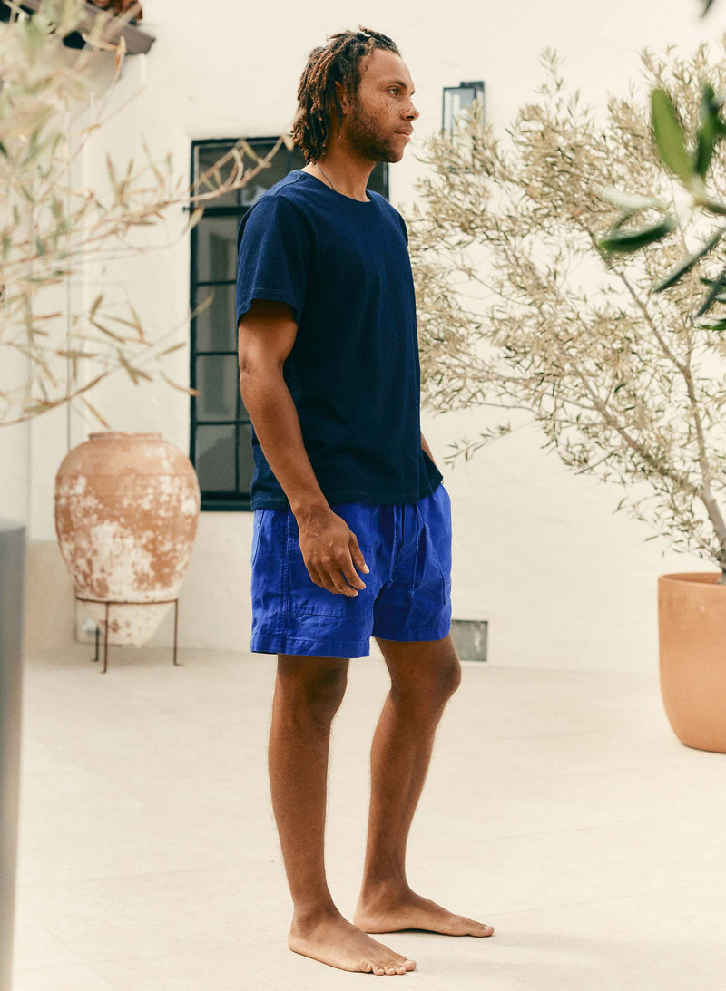 the canvas lounge short in klein blue