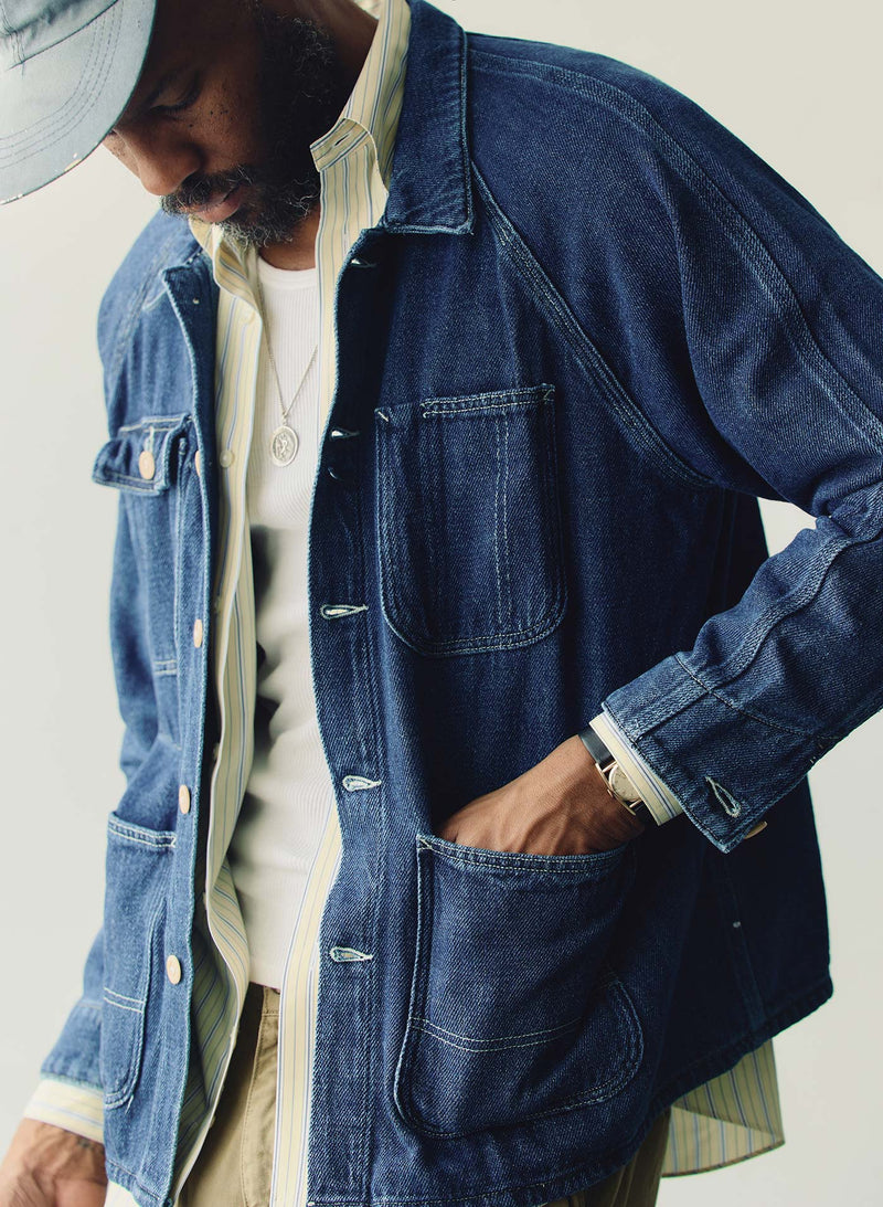 mill valley raglan jacket in indigo