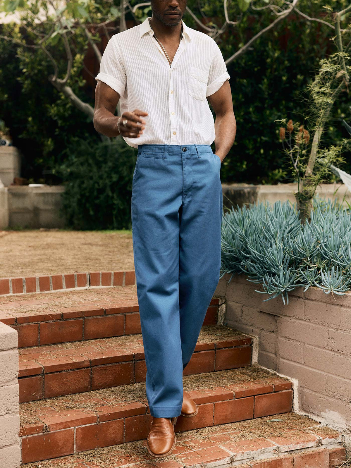 oceanside relaxed pant in postman blue imogene + willie oceanside relaxed pant in postman blue imogene + willie
