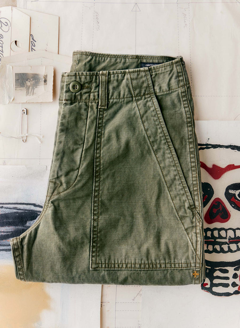 oliver military trouser in olive