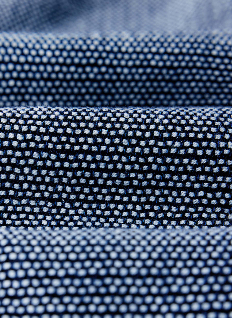 the painters coat in indigo cream sashiko